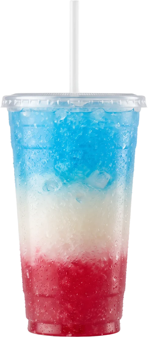 Thé Snow Cone, rouge, blanc et bleu